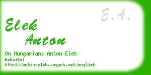 elek anton business card
